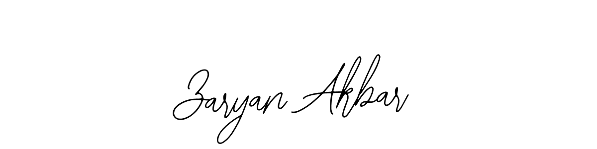 How to make Zaryan Akbar name signature. Use Bearetta-2O07w style for creating short signs online. This is the latest handwritten sign. Zaryan Akbar signature style 12 images and pictures png