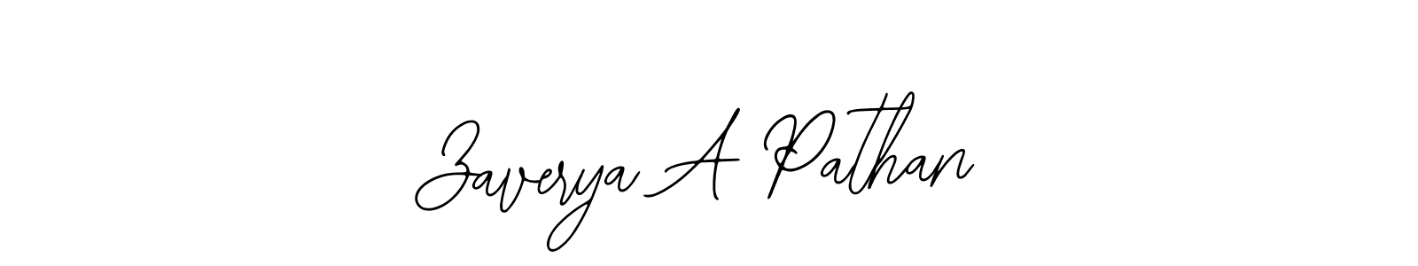 Design your own signature with our free online signature maker. With this signature software, you can create a handwritten (Bearetta-2O07w) signature for name Zaverya A Pathan. Zaverya A Pathan signature style 12 images and pictures png