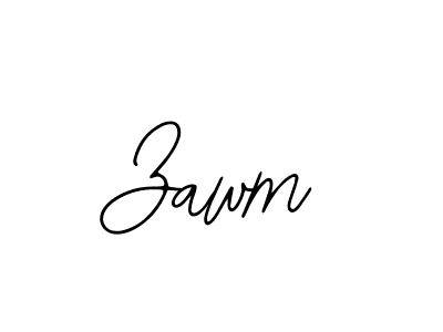 How to make Zawm name signature. Use Bearetta-2O07w style for creating short signs online. This is the latest handwritten sign. Zawm signature style 12 images and pictures png