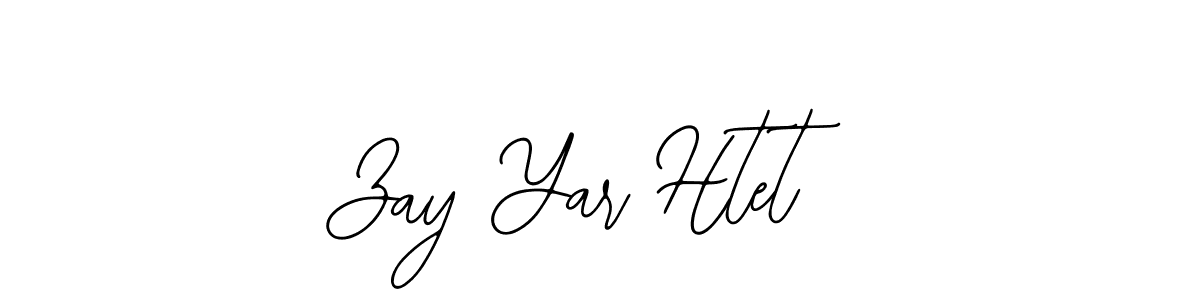 How to make Zay Yar Htet name signature. Use Bearetta-2O07w style for creating short signs online. This is the latest handwritten sign. Zay Yar Htet signature style 12 images and pictures png