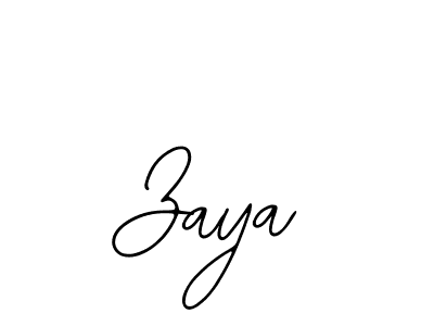 Design your own signature with our free online signature maker. With this signature software, you can create a handwritten (Bearetta-2O07w) signature for name Zaya. Zaya signature style 12 images and pictures png