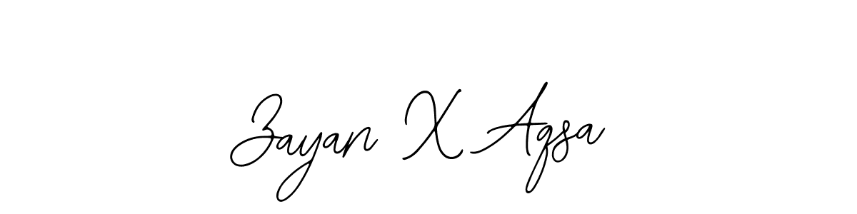 Also You can easily find your signature by using the search form. We will create Zayan X Aqsa name handwritten signature images for you free of cost using Bearetta-2O07w sign style. Zayan X Aqsa signature style 12 images and pictures png