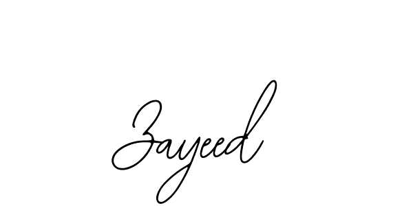 How to make Zayeed name signature. Use Bearetta-2O07w style for creating short signs online. This is the latest handwritten sign. Zayeed signature style 12 images and pictures png