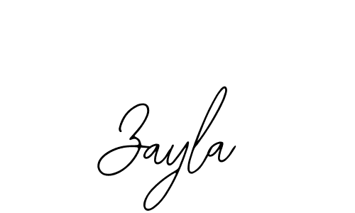 How to make Zayla name signature. Use Bearetta-2O07w style for creating short signs online. This is the latest handwritten sign. Zayla signature style 12 images and pictures png