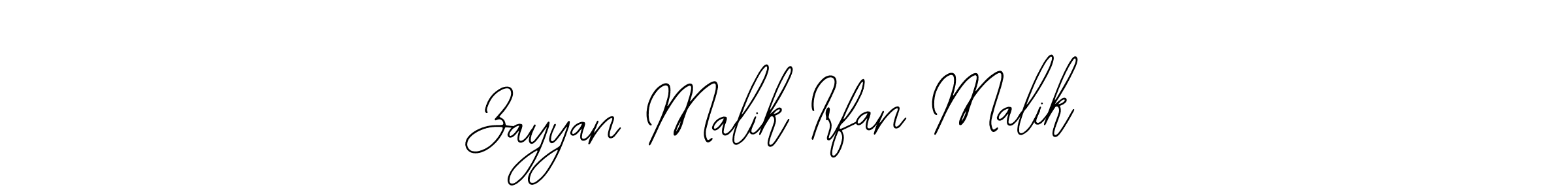 Bearetta-2O07w is a professional signature style that is perfect for those who want to add a touch of class to their signature. It is also a great choice for those who want to make their signature more unique. Get Zayyan Malik Irfan Malik name to fancy signature for free. Zayyan Malik Irfan Malik signature style 12 images and pictures png