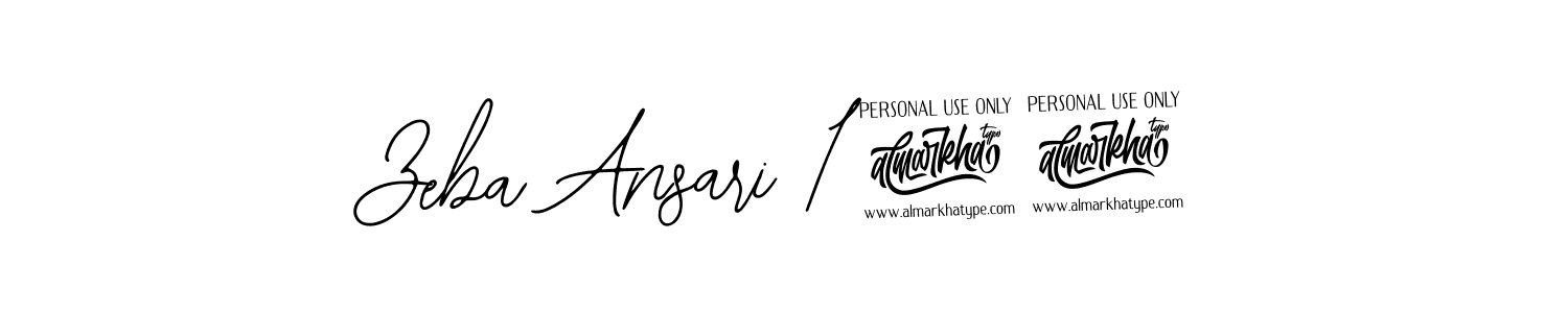 How to make Zeba Ansari 147 name signature. Use Bearetta-2O07w style for creating short signs online. This is the latest handwritten sign. Zeba Ansari 147 signature style 12 images and pictures png