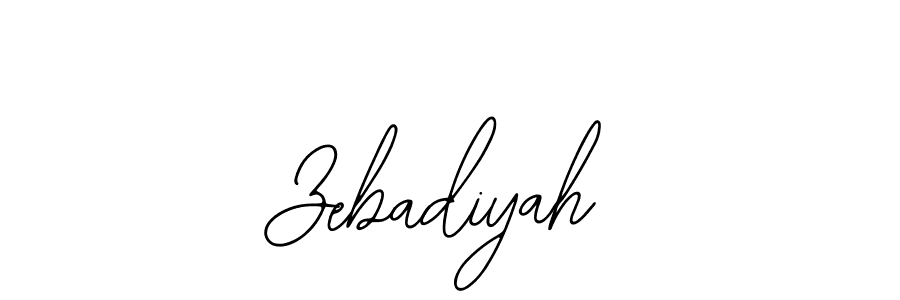 if you are searching for the best signature style for your name Zebadiyah. so please give up your signature search. here we have designed multiple signature styles  using Bearetta-2O07w. Zebadiyah signature style 12 images and pictures png