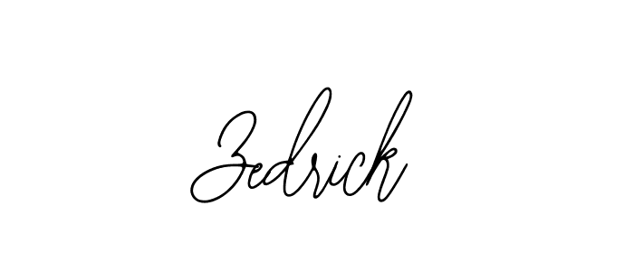 How to make Zedrick signature? Bearetta-2O07w is a professional autograph style. Create handwritten signature for Zedrick name. Zedrick signature style 12 images and pictures png