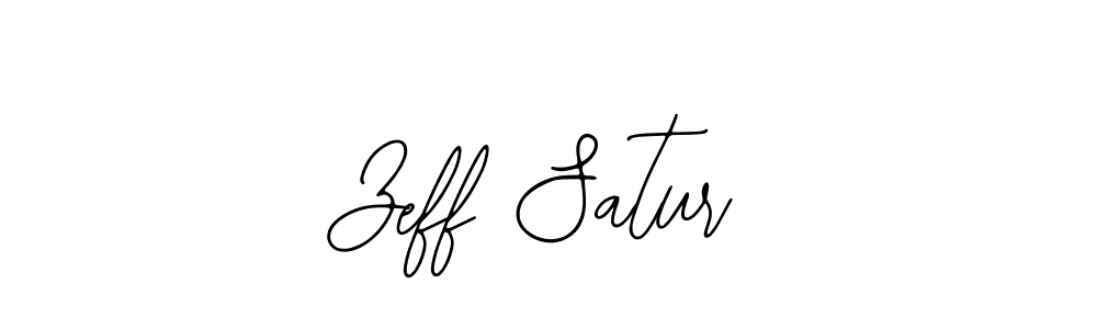 How to make Zeff Satur name signature. Use Bearetta-2O07w style for creating short signs online. This is the latest handwritten sign. Zeff Satur signature style 12 images and pictures png