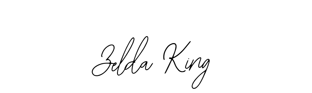 You should practise on your own different ways (Bearetta-2O07w) to write your name (Zelda King) in signature. don't let someone else do it for you. Zelda King signature style 12 images and pictures png