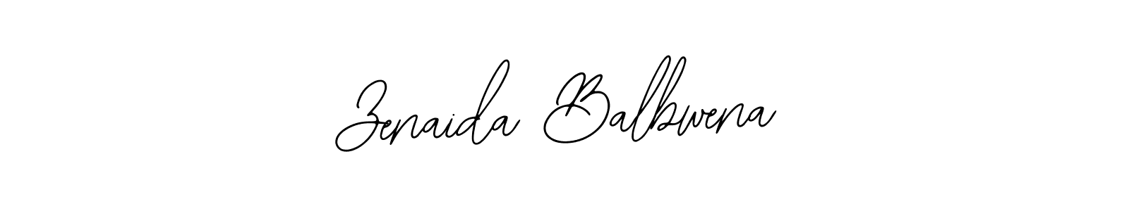 How to make Zenaida Balbwena name signature. Use Bearetta-2O07w style for creating short signs online. This is the latest handwritten sign. Zenaida Balbwena signature style 12 images and pictures png
