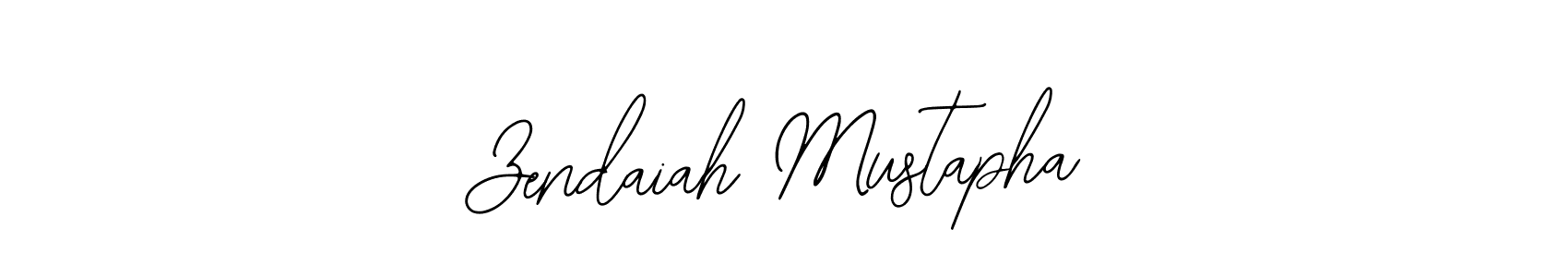 Make a beautiful signature design for name Zendaiah Mustapha. With this signature (Bearetta-2O07w) style, you can create a handwritten signature for free. Zendaiah Mustapha signature style 12 images and pictures png