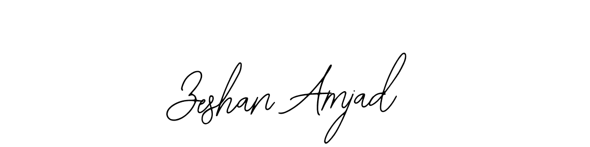 Bearetta-2O07w is a professional signature style that is perfect for those who want to add a touch of class to their signature. It is also a great choice for those who want to make their signature more unique. Get Zeshan Amjad name to fancy signature for free. Zeshan Amjad signature style 12 images and pictures png