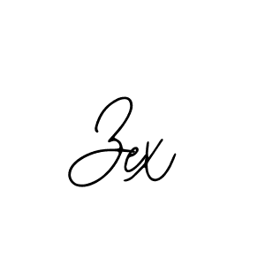 How to make Zex name signature. Use Bearetta-2O07w style for creating short signs online. This is the latest handwritten sign. Zex signature style 12 images and pictures png