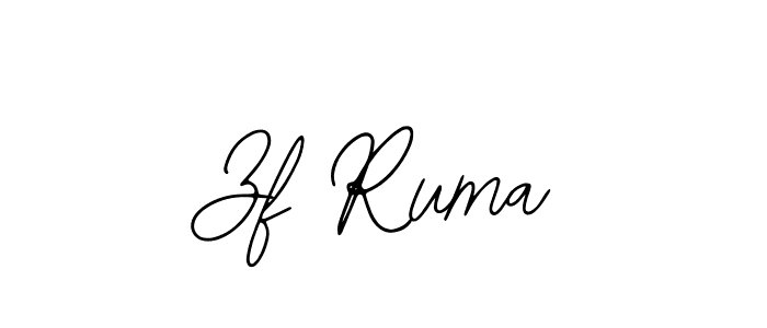 How to make Zf Ruma name signature. Use Bearetta-2O07w style for creating short signs online. This is the latest handwritten sign. Zf Ruma signature style 12 images and pictures png