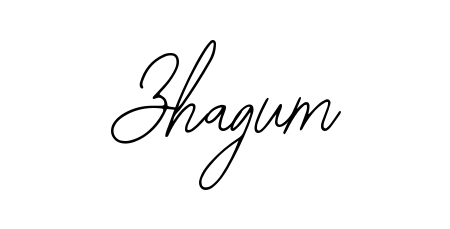 Looking for an artistic signature for Zhagum? The Bearetta-2O07w calligraphy style gives a sophisticated flow suitable for business cards and emails. Zhagum signature style 12 images and pictures png