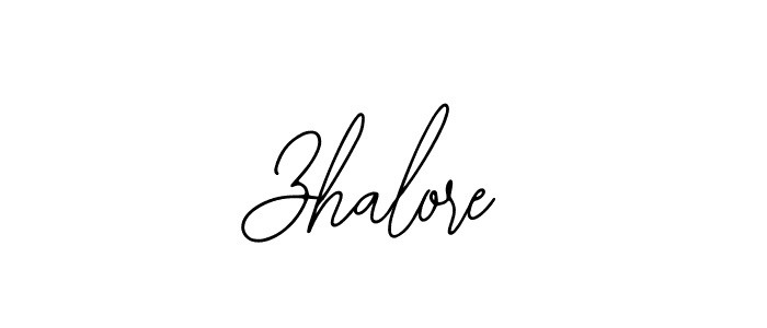 How to make Zhalore signature? Bearetta-2O07w is a professional autograph style. Create handwritten signature for Zhalore name. Zhalore signature style 12 images and pictures png