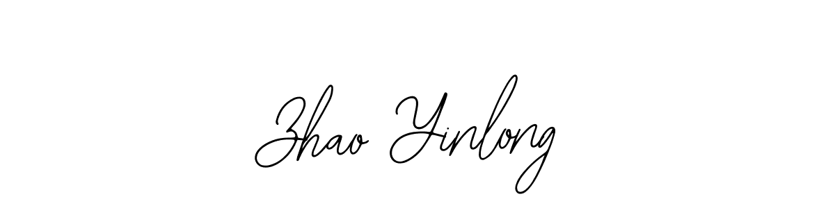 How to make Zhao Yinlong name signature. Use Bearetta-2O07w style for creating short signs online. This is the latest handwritten sign. Zhao Yinlong signature style 12 images and pictures png