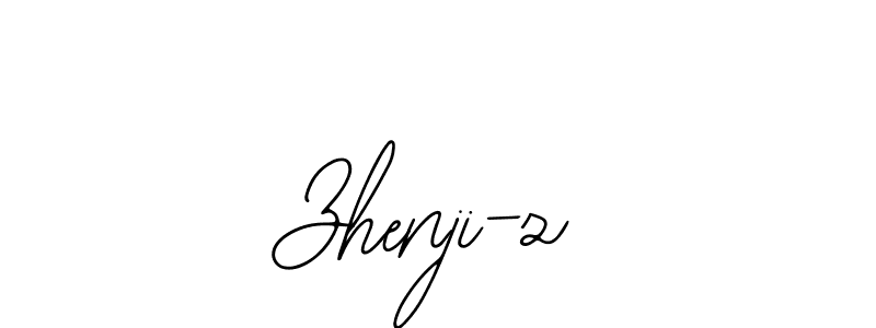 The best way (Bearetta-2O07w) to make a short signature is to pick only two or three words in your name. The name Zhenji-z include a total of six letters. For converting this name. Zhenji-z signature style 12 images and pictures png