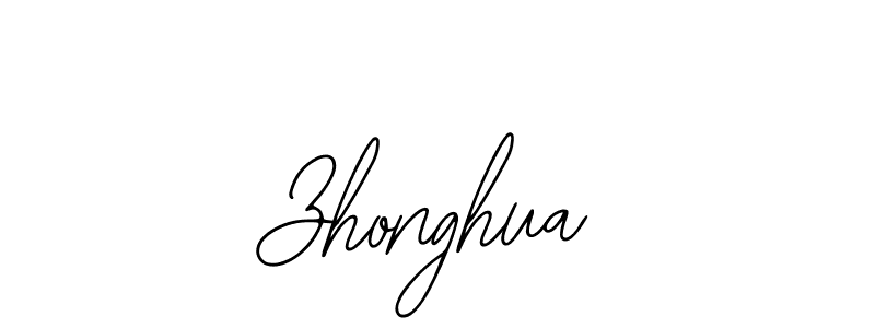 Use a signature maker to create a handwritten signature online. With this signature software, you can design (Bearetta-2O07w) your own signature for name Zhonghua. Zhonghua signature style 12 images and pictures png