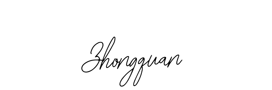Also You can easily find your signature by using the search form. We will create Zhongquan name handwritten signature images for you free of cost using Bearetta-2O07w sign style. Zhongquan signature style 12 images and pictures png