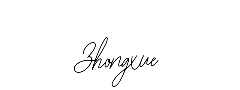 if you are searching for the best signature style for your name Zhongxue. so please give up your signature search. here we have designed multiple signature styles  using Bearetta-2O07w. Zhongxue signature style 12 images and pictures png