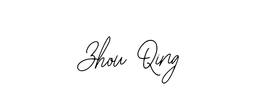 Design your own signature with our free online signature maker. With this signature software, you can create a handwritten (Bearetta-2O07w) signature for name Zhou Qing. Zhou Qing signature style 12 images and pictures png