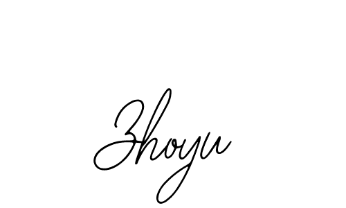 How to make Zhoyu name signature. Use Bearetta-2O07w style for creating short signs online. This is the latest handwritten sign. Zhoyu signature style 12 images and pictures png