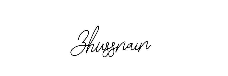 You should practise on your own different ways (Bearetta-2O07w) to write your name (Zhussnain) in signature. don't let someone else do it for you. Zhussnain signature style 12 images and pictures png