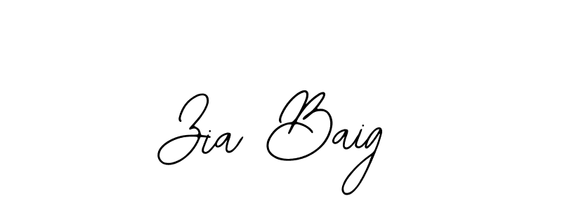 How to make Zia Baig name signature. Use Bearetta-2O07w style for creating short signs online. This is the latest handwritten sign. Zia Baig signature style 12 images and pictures png