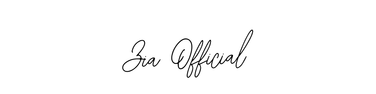 Design your own signature with our free online signature maker. With this signature software, you can create a handwritten (Bearetta-2O07w) signature for name Zia Official. Zia Official signature style 12 images and pictures png