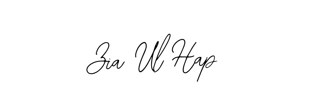 How to make Zia Ul Hap name signature. Use Bearetta-2O07w style for creating short signs online. This is the latest handwritten sign. Zia Ul Hap signature style 12 images and pictures png