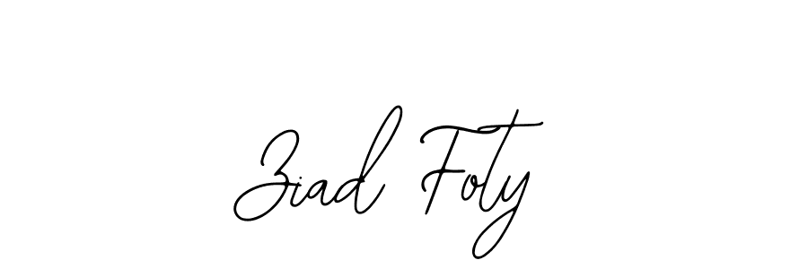 You should practise on your own different ways (Bearetta-2O07w) to write your name (Ziad Foty) in signature. don't let someone else do it for you. Ziad Foty signature style 12 images and pictures png