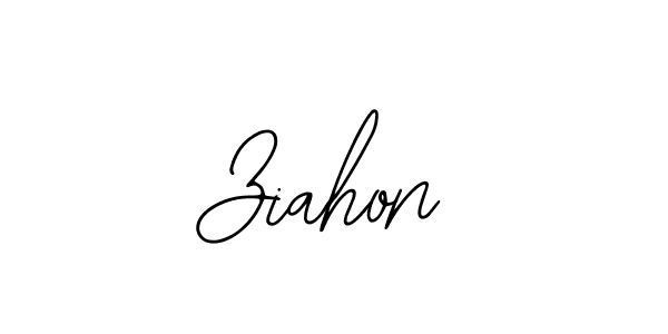 How to make Ziahon signature? Bearetta-2O07w is a professional autograph style. Create handwritten signature for Ziahon name. Ziahon signature style 12 images and pictures png