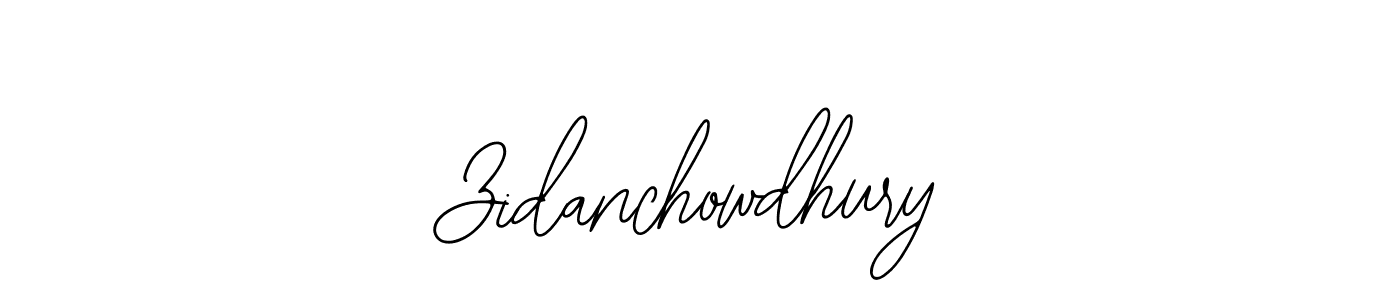How to make Zidanchowdhury name signature. Use Bearetta-2O07w style for creating short signs online. This is the latest handwritten sign. Zidanchowdhury signature style 12 images and pictures png