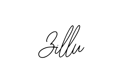 How to make Zillu signature? Bearetta-2O07w is a professional autograph style. Create handwritten signature for Zillu name. Zillu signature style 12 images and pictures png