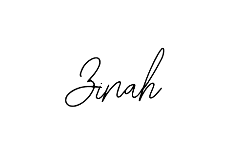 Use a signature maker to create a handwritten signature online. With this signature software, you can design (Bearetta-2O07w) your own signature for name Zinah. Zinah signature style 12 images and pictures png