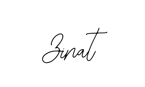 How to make Zinat signature? Bearetta-2O07w is a professional autograph style. Create handwritten signature for Zinat name. Zinat signature style 12 images and pictures png