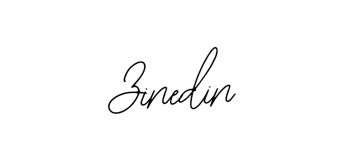 How to make Zinedin name signature. Use Bearetta-2O07w style for creating short signs online. This is the latest handwritten sign. Zinedin signature style 12 images and pictures png