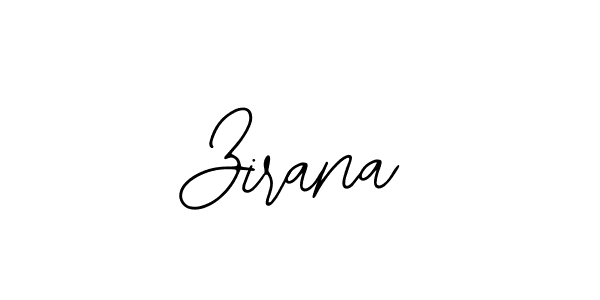 How to make Zirana name signature. Use Bearetta-2O07w style for creating short signs online. This is the latest handwritten sign. Zirana signature style 12 images and pictures png