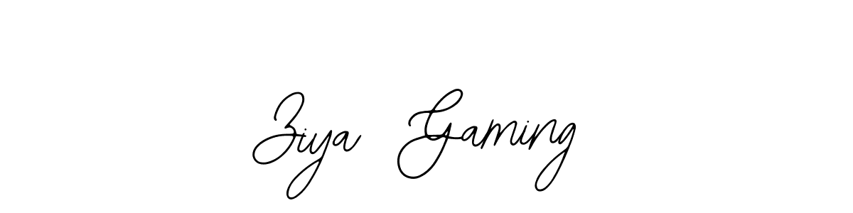 How to make Ziya  Gaming name signature. Use Bearetta-2O07w style for creating short signs online. This is the latest handwritten sign. Ziya  Gaming signature style 12 images and pictures png