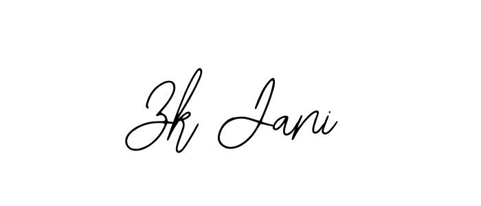 Also You can easily find your signature by using the search form. We will create Zk Jani name handwritten signature images for you free of cost using Bearetta-2O07w sign style. Zk Jani signature style 12 images and pictures png