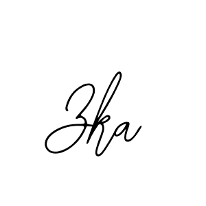 Use a signature maker to create a handwritten signature online. With this signature software, you can design (Bearetta-2O07w) your own signature for name Zka. Zka signature style 12 images and pictures png