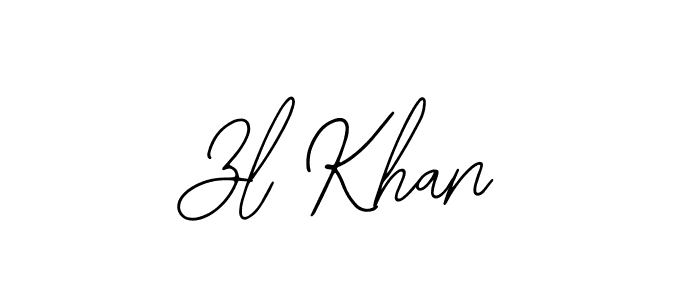 You should practise on your own different ways (Bearetta-2O07w) to write your name (Zl Khan) in signature. don't let someone else do it for you. Zl Khan signature style 12 images and pictures png