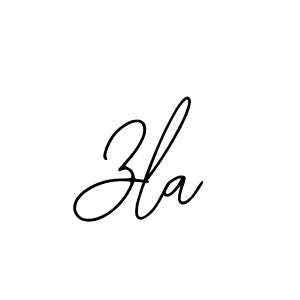 How to make Zla name signature. Use Bearetta-2O07w style for creating short signs online. This is the latest handwritten sign. Zla signature style 12 images and pictures png