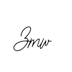 How to make Zmw name signature. Use Bearetta-2O07w style for creating short signs online. This is the latest handwritten sign. Zmw signature style 12 images and pictures png