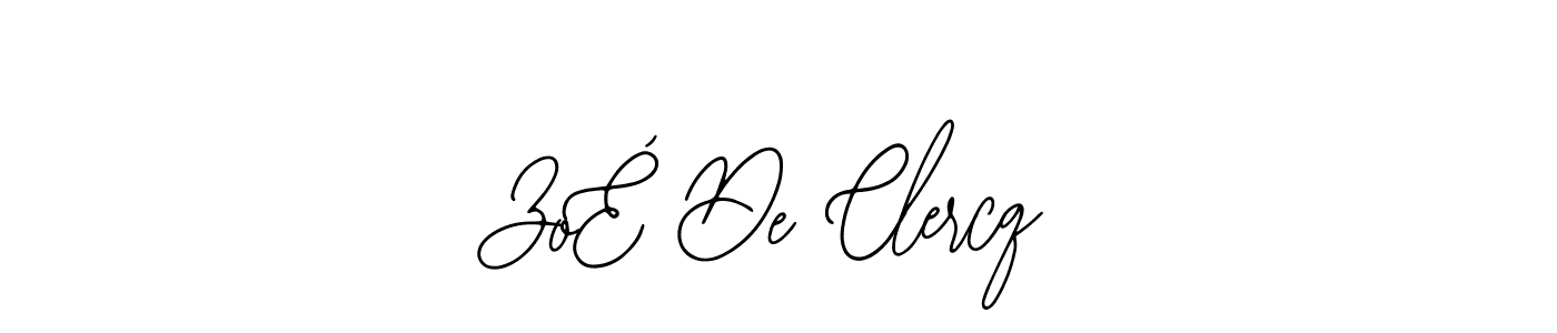 You should practise on your own different ways (Bearetta-2O07w) to write your name (ZoÉ De Clercq) in signature. don't let someone else do it for you. ZoÉ De Clercq signature style 12 images and pictures png