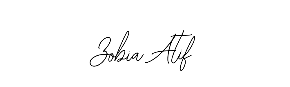 if you are searching for the best signature style for your name Zobia Atif. so please give up your signature search. here we have designed multiple signature styles  using Bearetta-2O07w. Zobia Atif signature style 12 images and pictures png