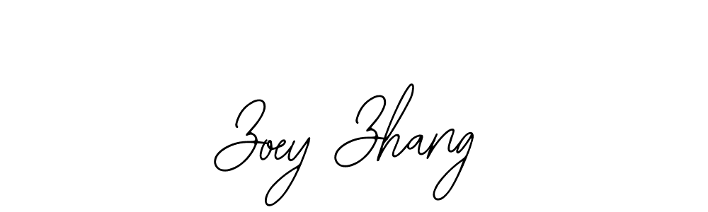 How to make Zoey Zhang name signature. Use Bearetta-2O07w style for creating short signs online. This is the latest handwritten sign. Zoey Zhang signature style 12 images and pictures png