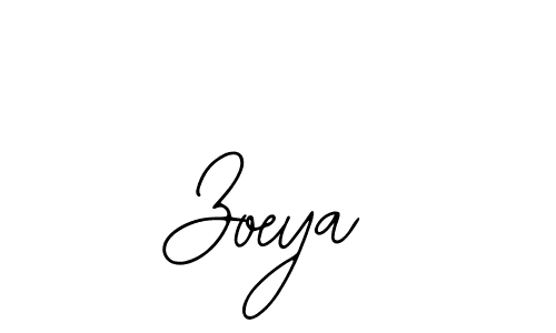 How to make Zoeya name signature. Use Bearetta-2O07w style for creating short signs online. This is the latest handwritten sign. Zoeya signature style 12 images and pictures png